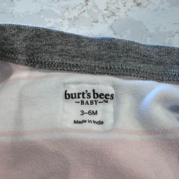 Burt’s Bees, 3–6 months, Footie pink and white striped - Picture 6 of 8